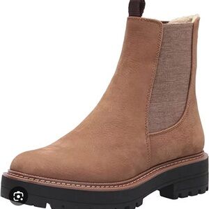 Sam Edelman tobacco suede waterproof leather boot size 8